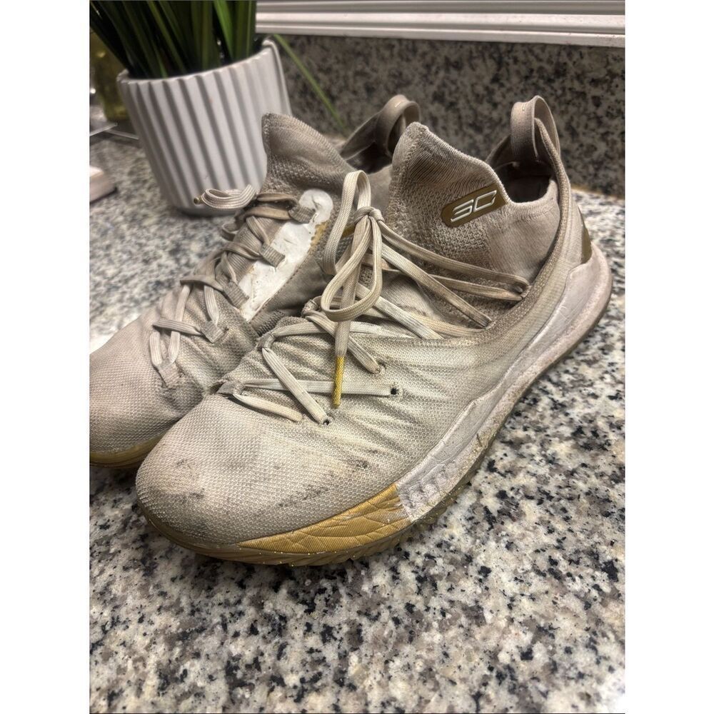 Under Armour Beige and Gold SC Series Men's Training Shoes
